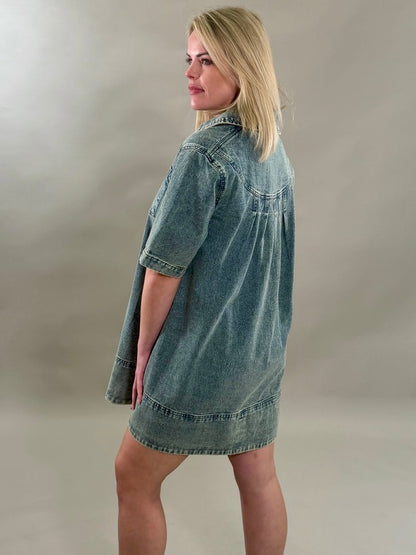 Relaxed Denim Mini Dress