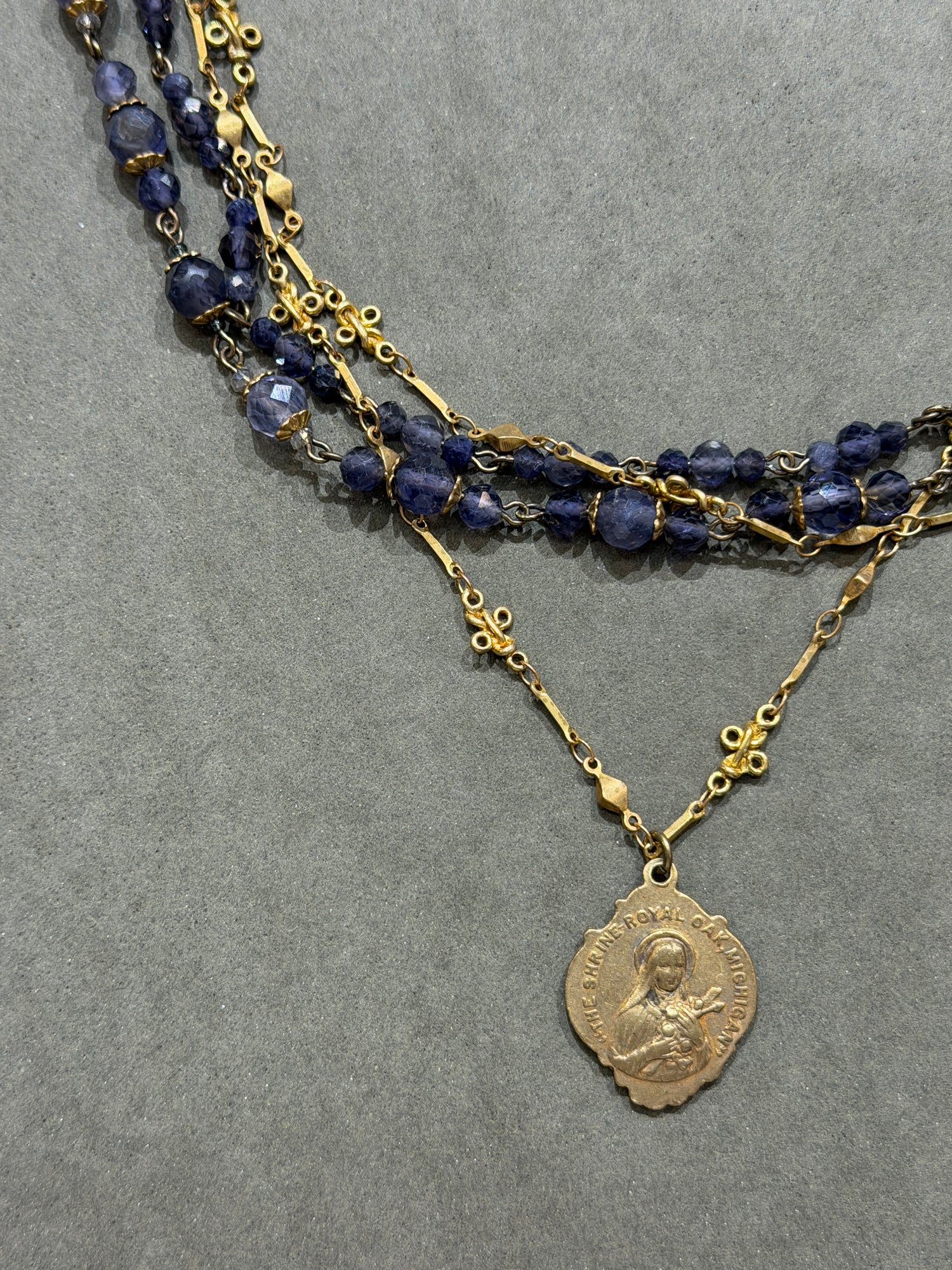 The Amethyst Iolite Layered Necklace