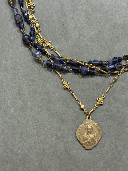 The Amethyst Iolite Layered Necklace