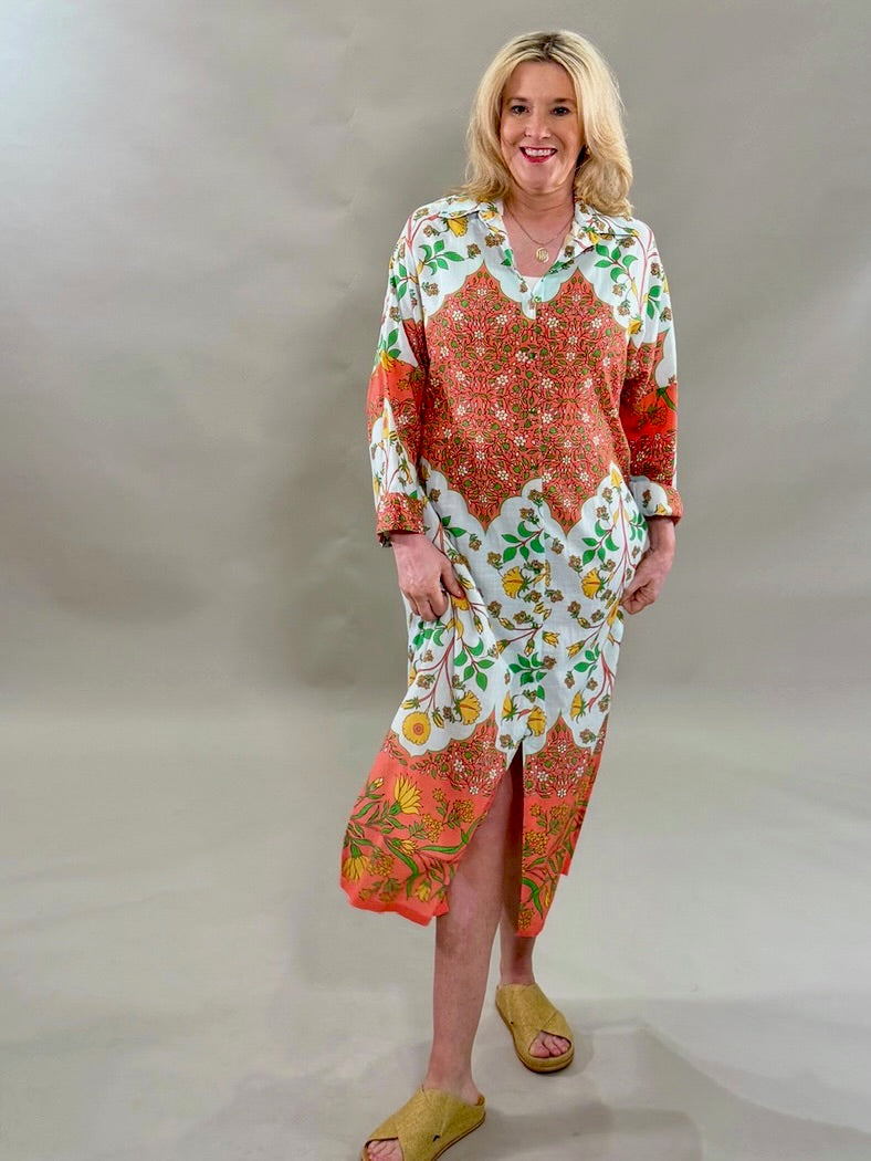 Uncle Frank Bordered Shirt Dress