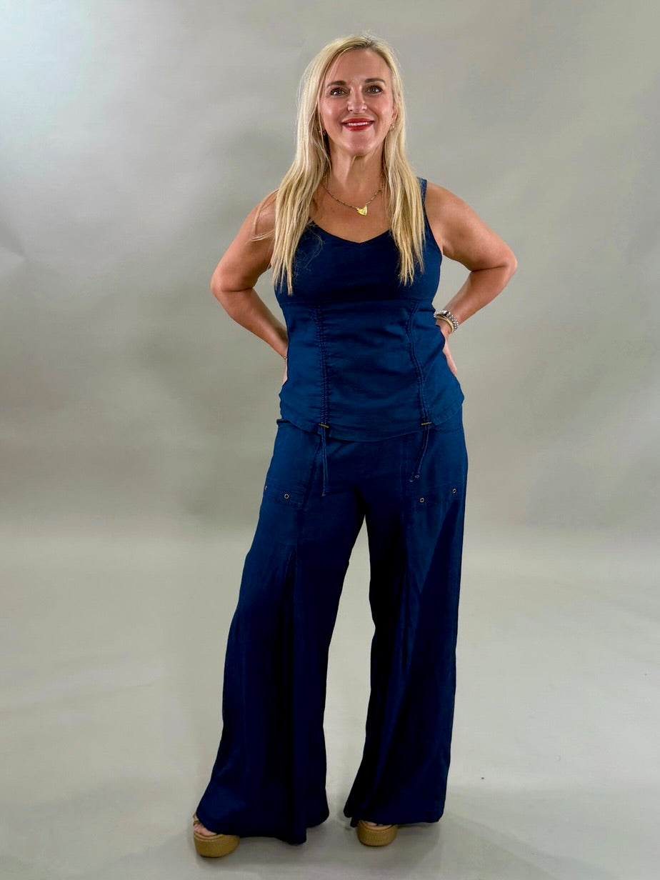 Indigo Seamed Tank