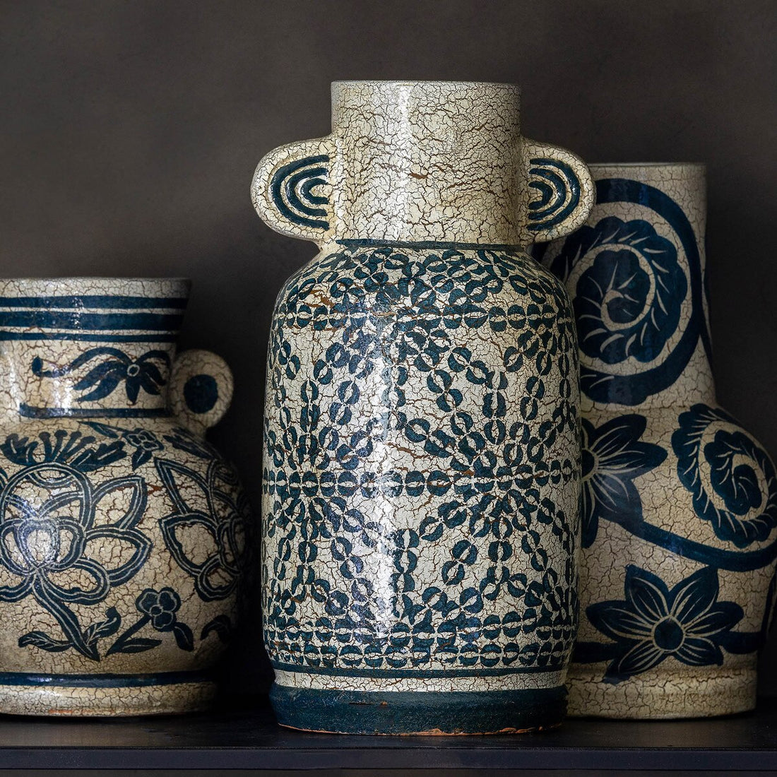 Delphine Tall Vase with Handles