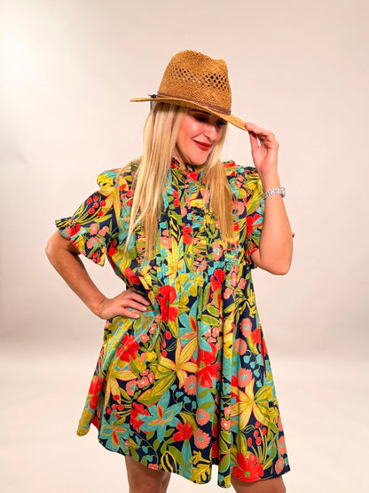 Vibrant Garden Mini Dress
