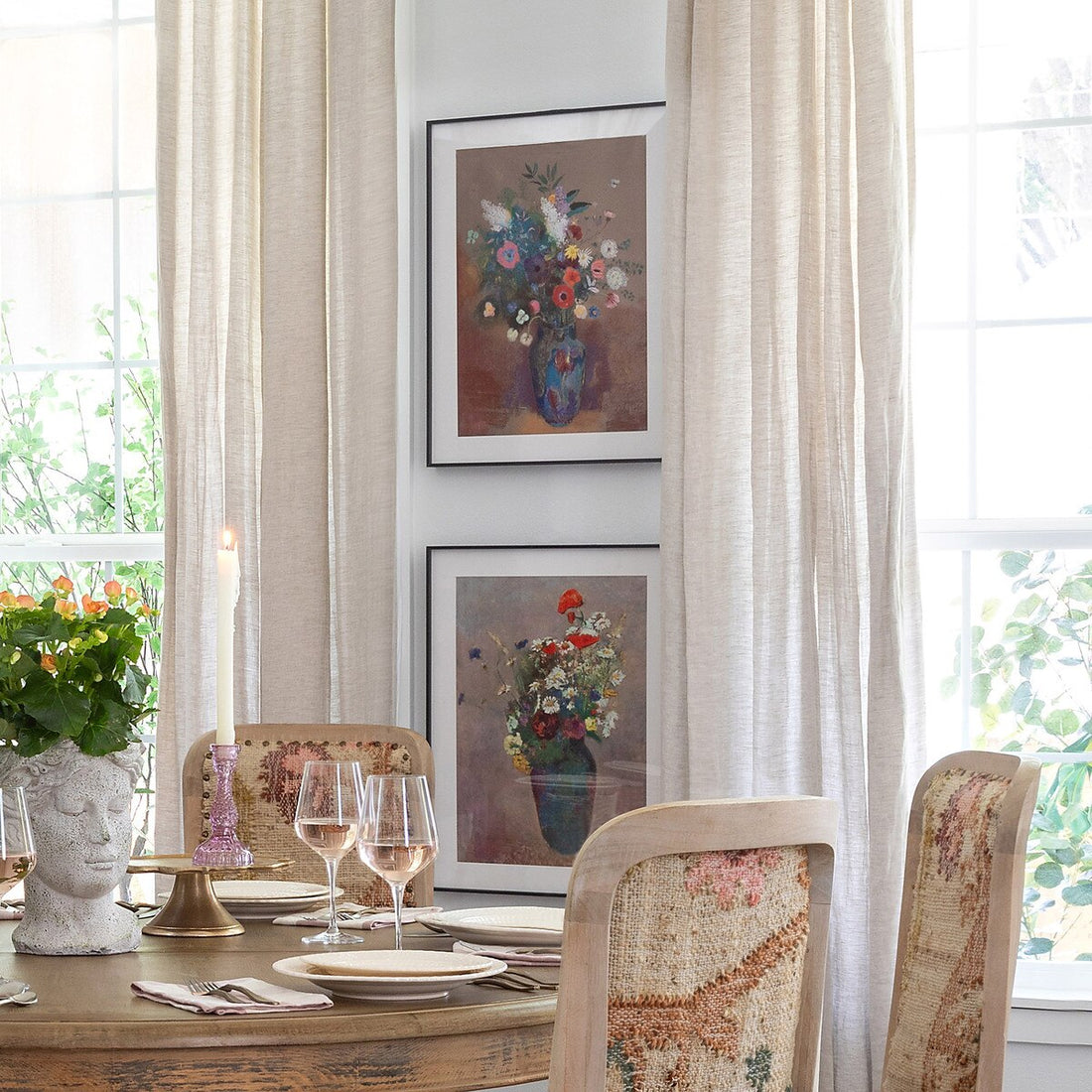 Gathered Wildflower Framed Prints, 2 Assorted Styles