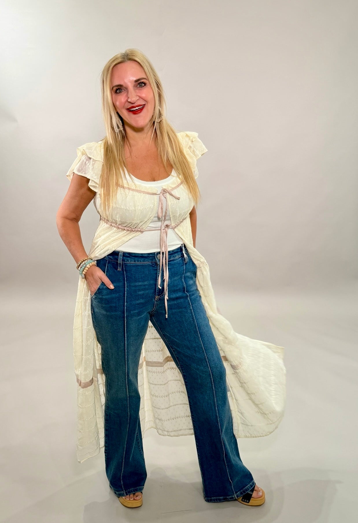 Romantic Chiffon Swiss Dot Maxi