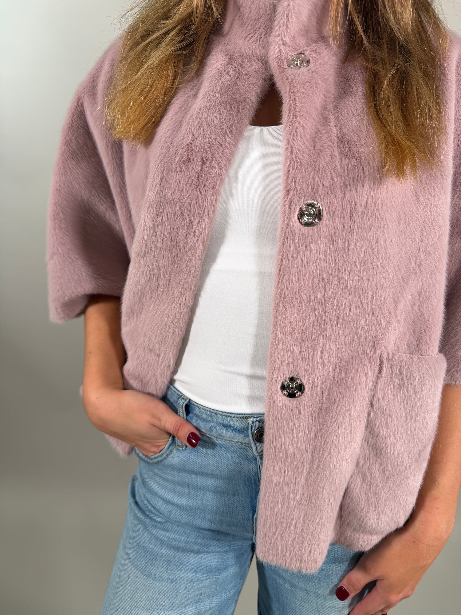 Statement Poncho Jacket with Pockets