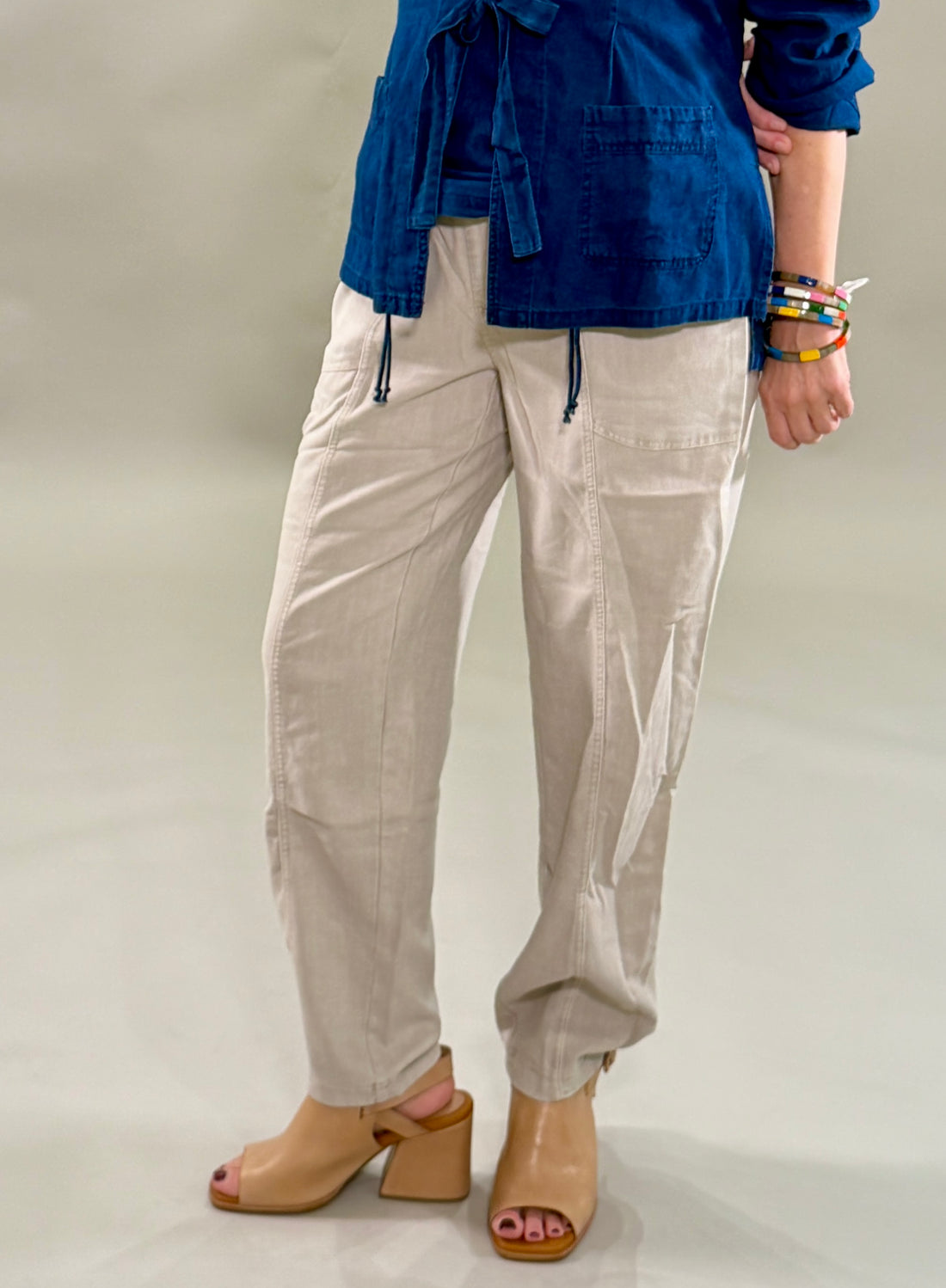 Easy-Fit Linen Blend Utillity Pant
