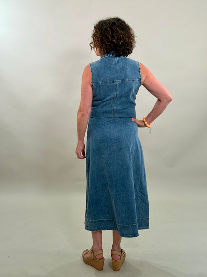 Sleeveless Denim Maxi Dress | Dear John Luella