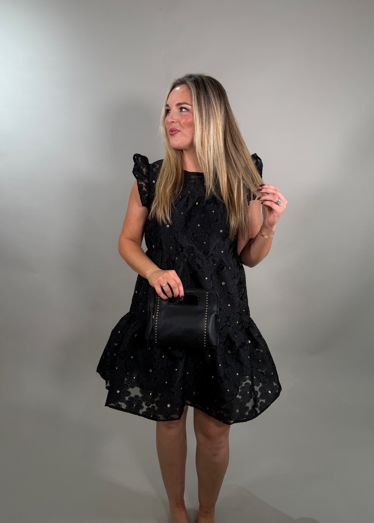 All-Nighter Black Lace Dress