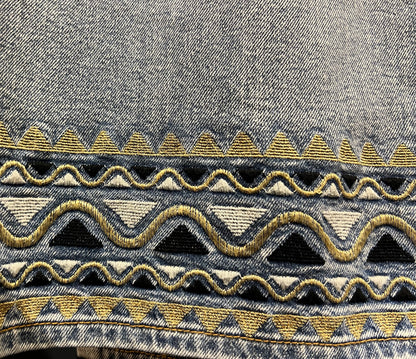 Embroidered Statement Jeans