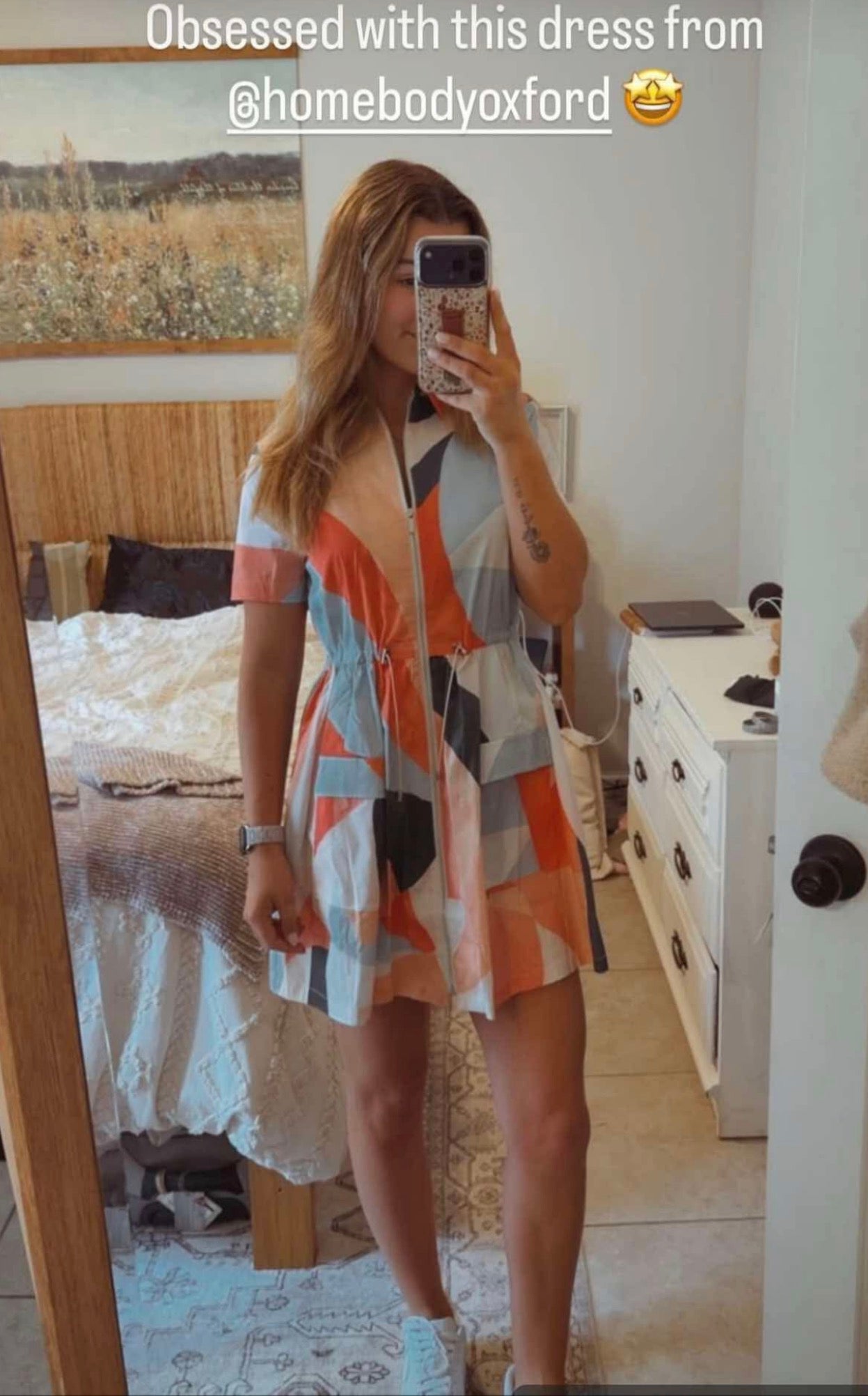 Multi Geometrical Mini Dress
