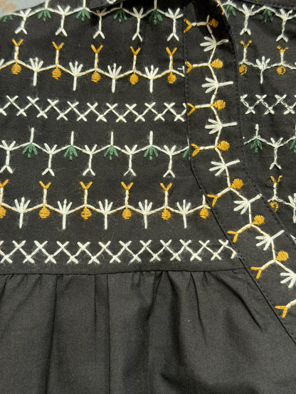 Embroidered Puff-Sleeve Minidress