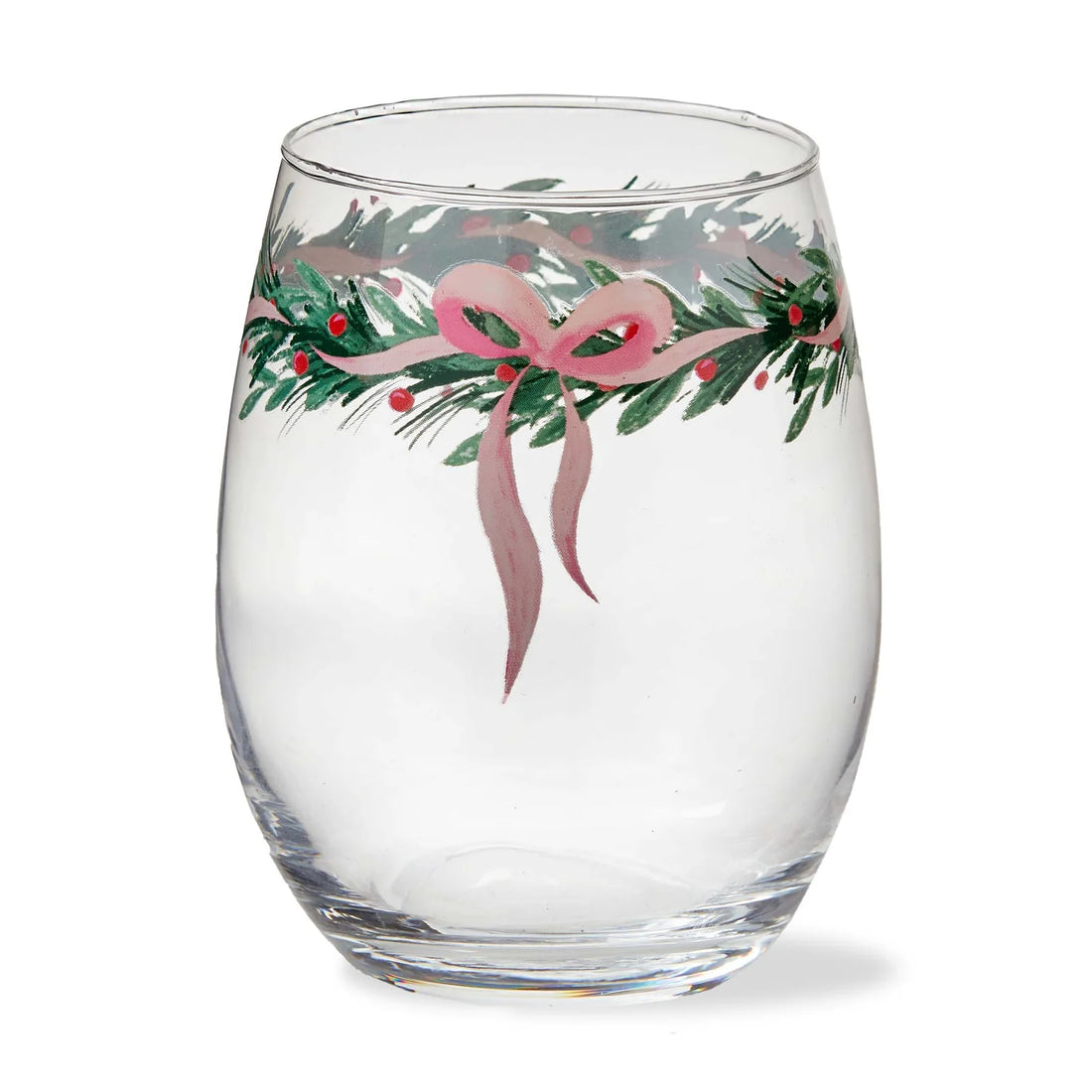 Very Merry Stemless Wine Glass