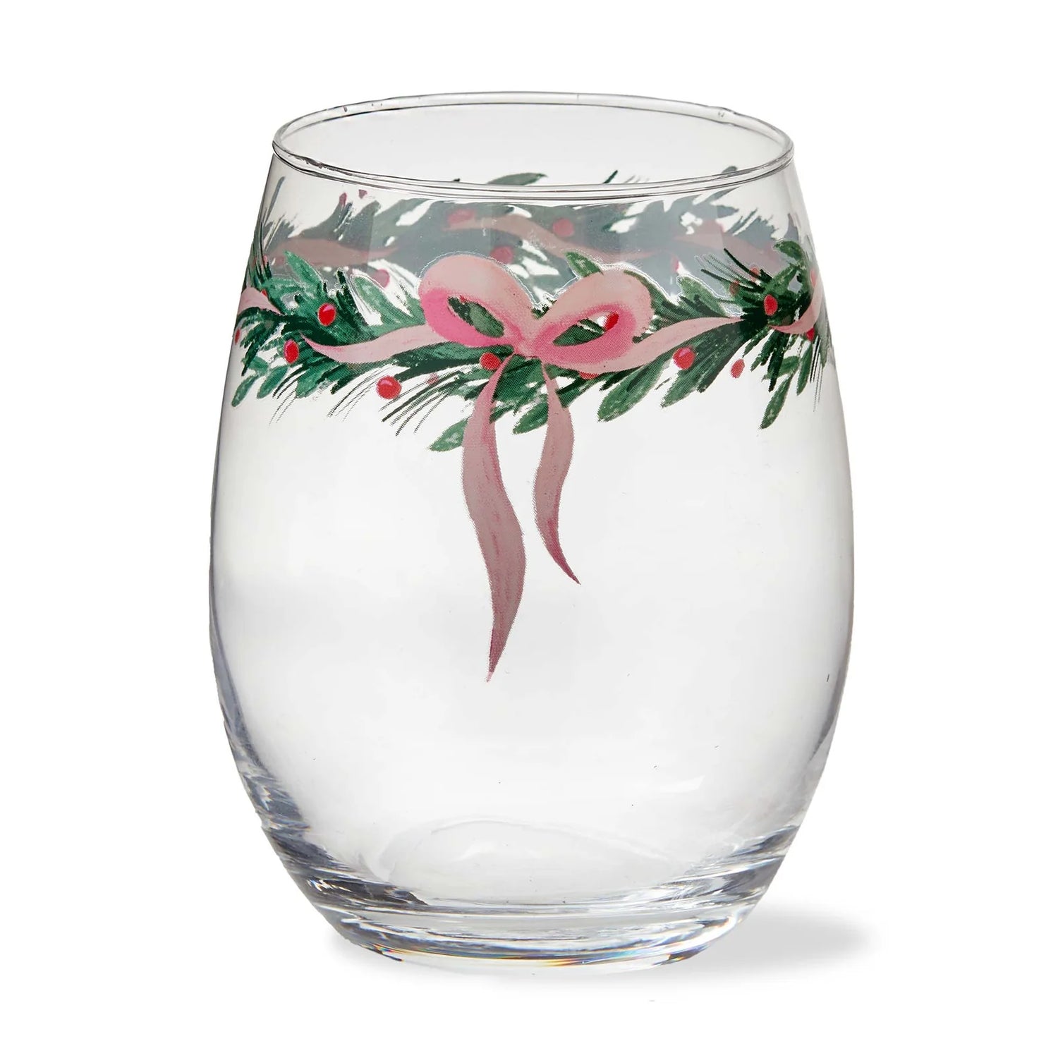 Very Merry Stemless Wine Glass