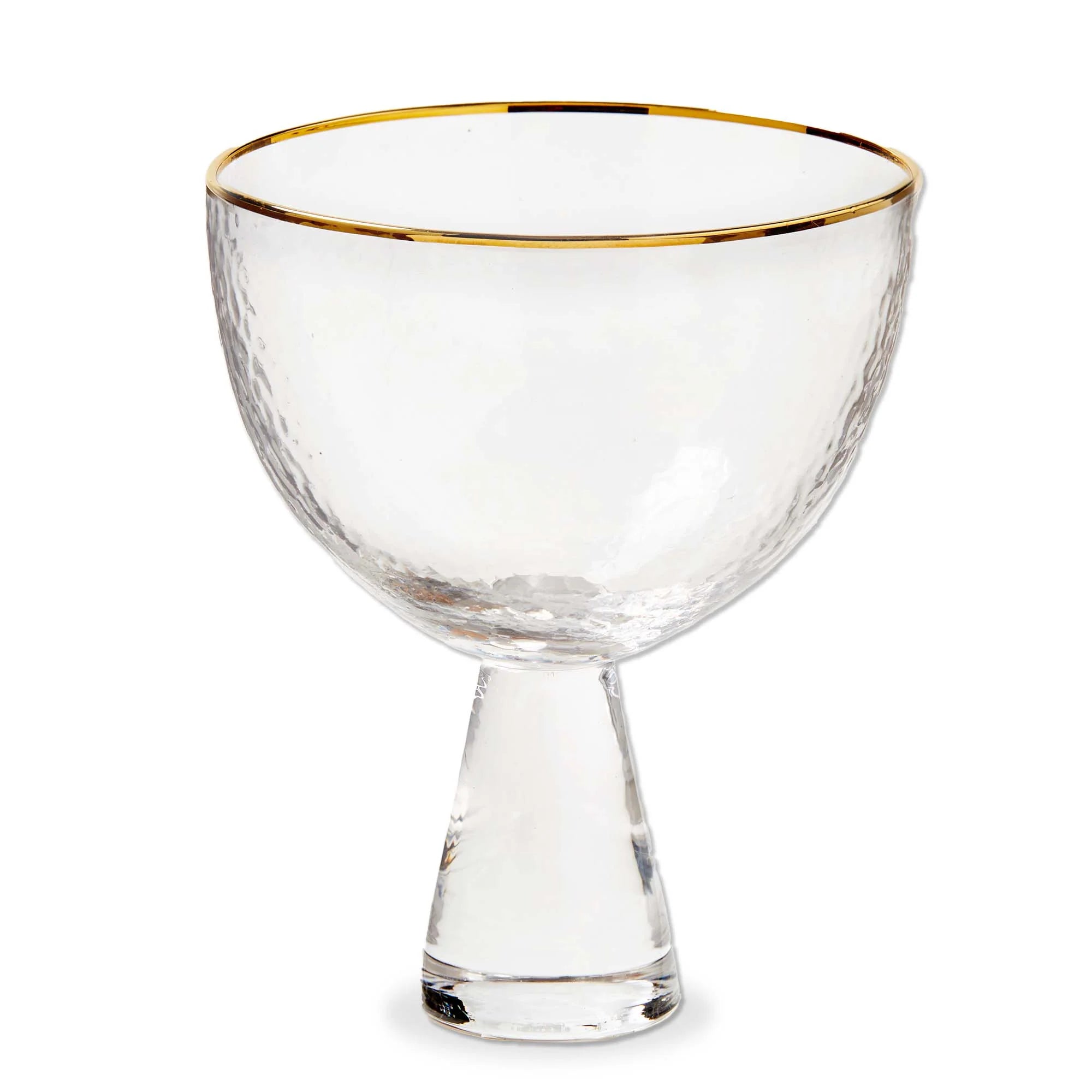 Maeve Footed Glass With Gold Rim