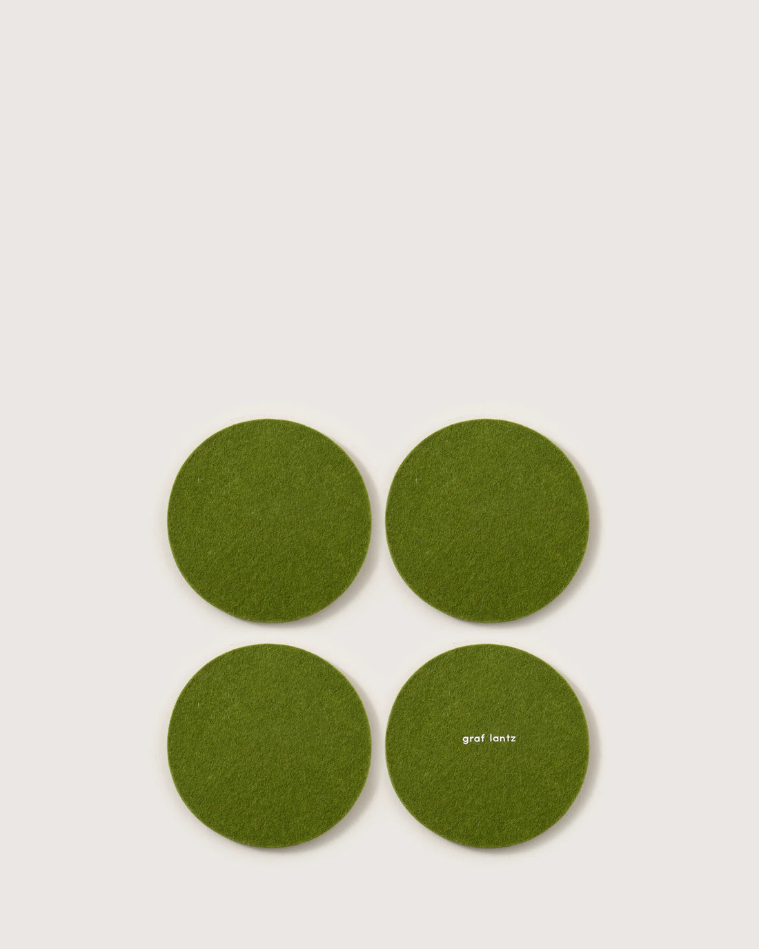 Bierfilzl Merino Wool Round Coaster Solid 4 Pack