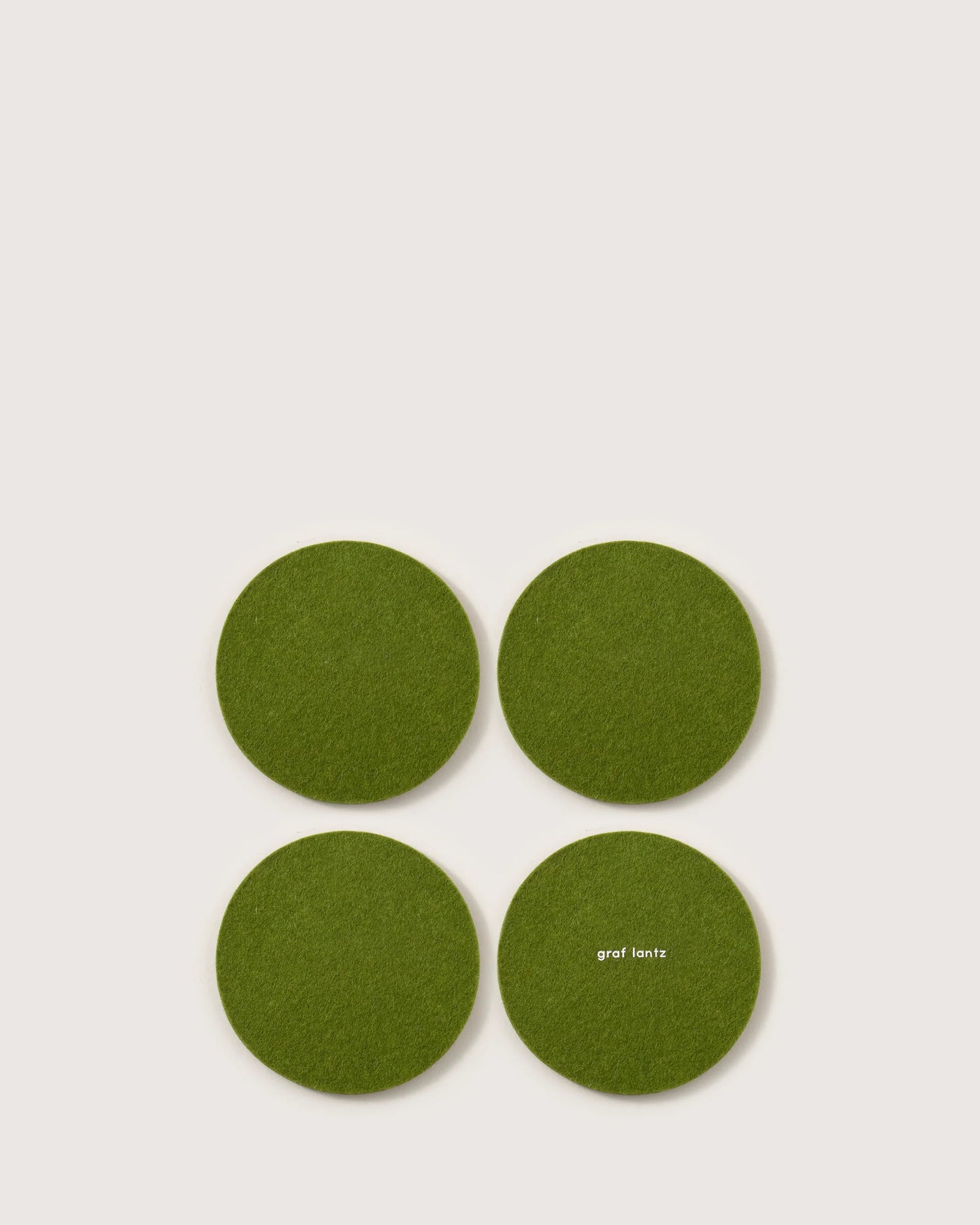 Bierfilzl Merino Wool Round Coaster Solid 4 Pack