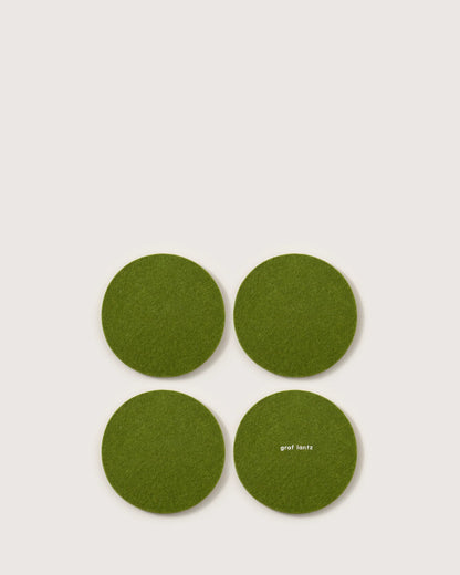 Bierfilzl Merino Wool Round Coaster Solid 4 Pack