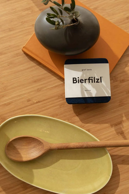 Bierfilzl Merino Wool Square Coaster Solid 4 Pack