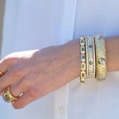 Gold Redondo Bangle