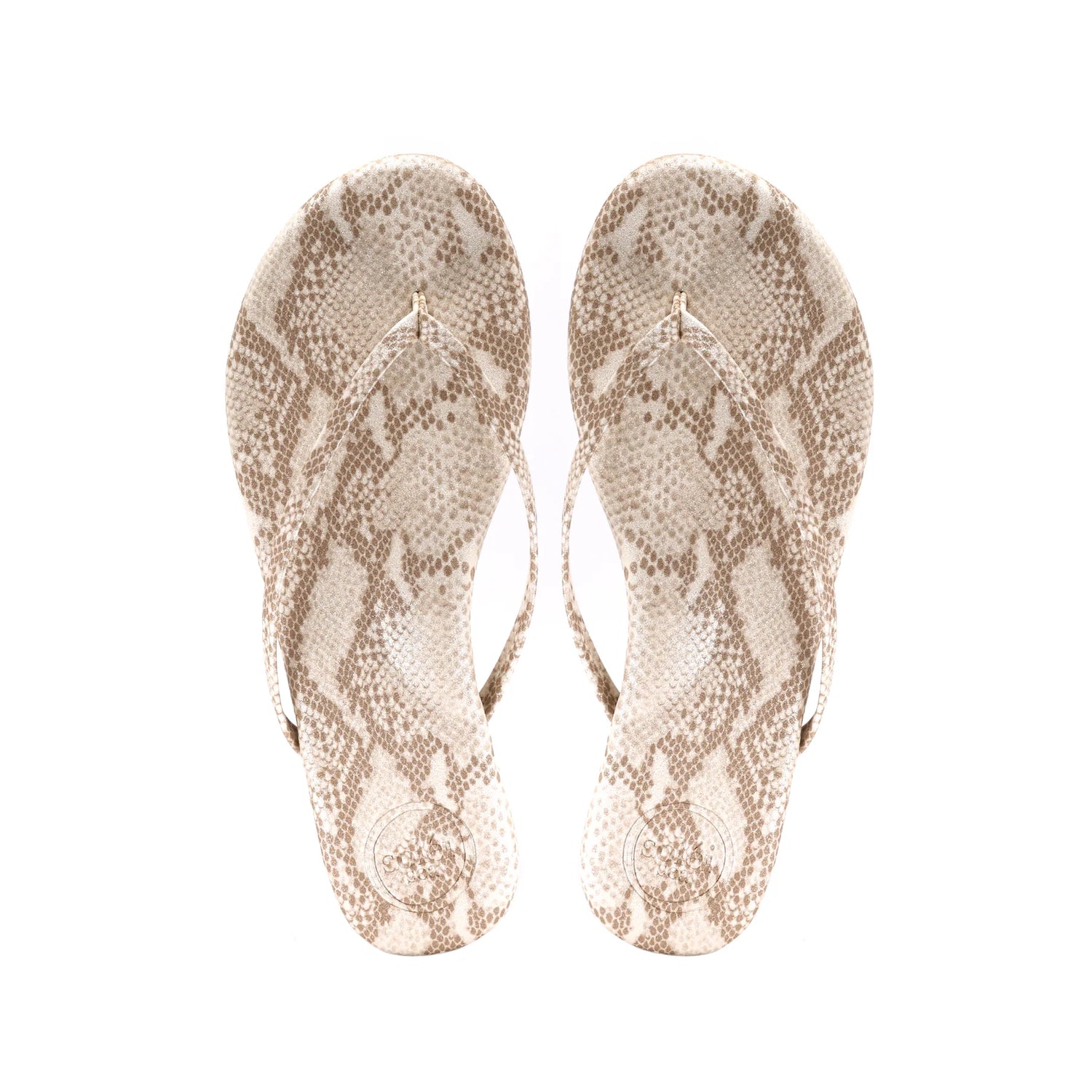 Golden Snake Print Sandals