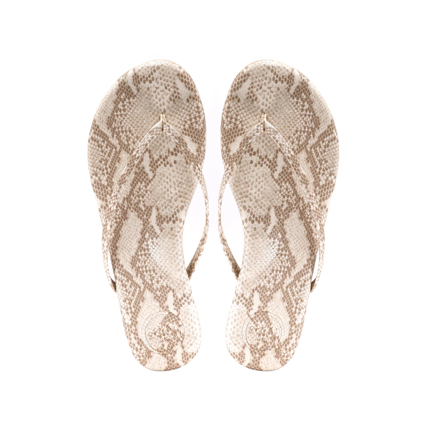 Golden Snake Print Sandals