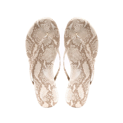 Golden Snake Print Sandals