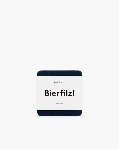 Bierfilzl Merino Wool Square Coaster Solid 4 Pack