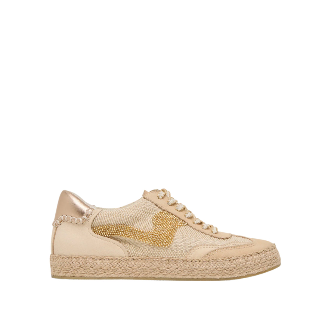 Notice Espadrille Bead Sneakers Gold Multi Burlap