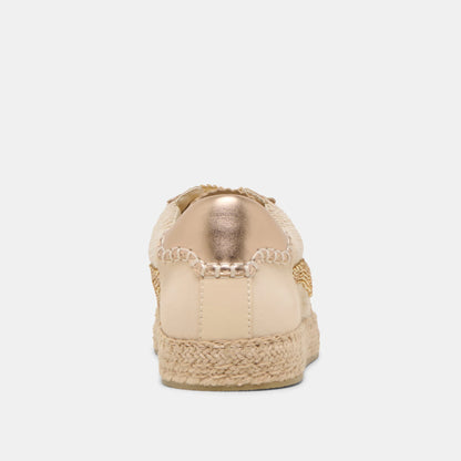 Notice Espadrille Bead Sneakers Gold Multi Burlap