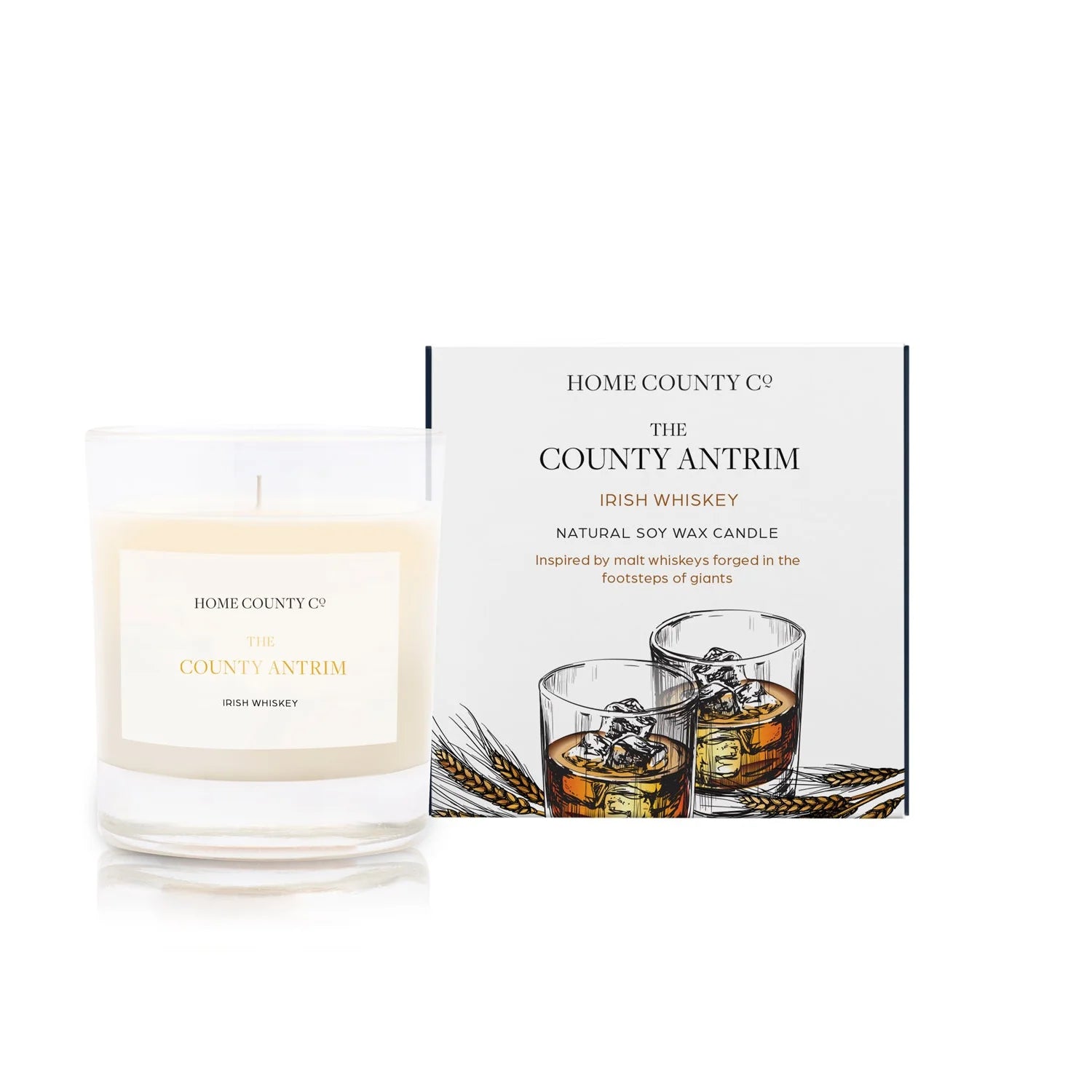 The County Antrim - Irish Whiskey Candle