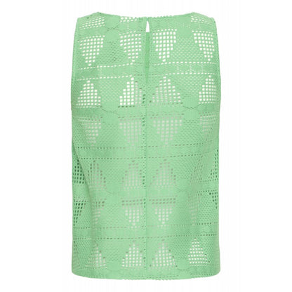 Vibrant Green Open-Knit Tank