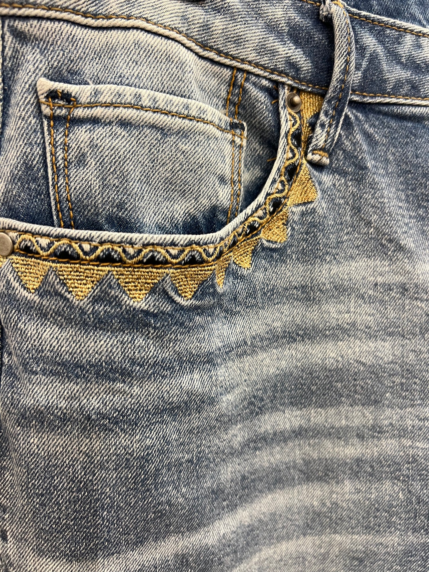 Embroidered Statement Jeans