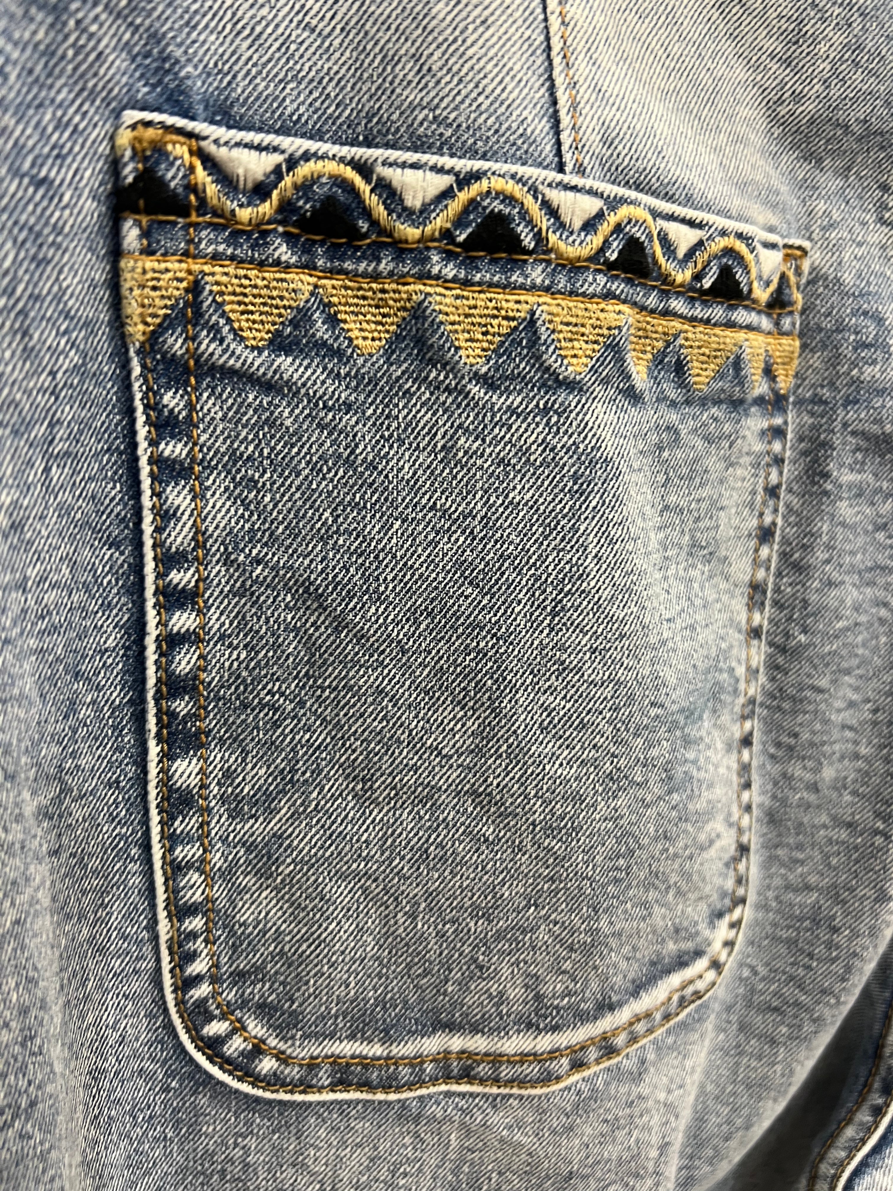 Embroidered Statement Jeans