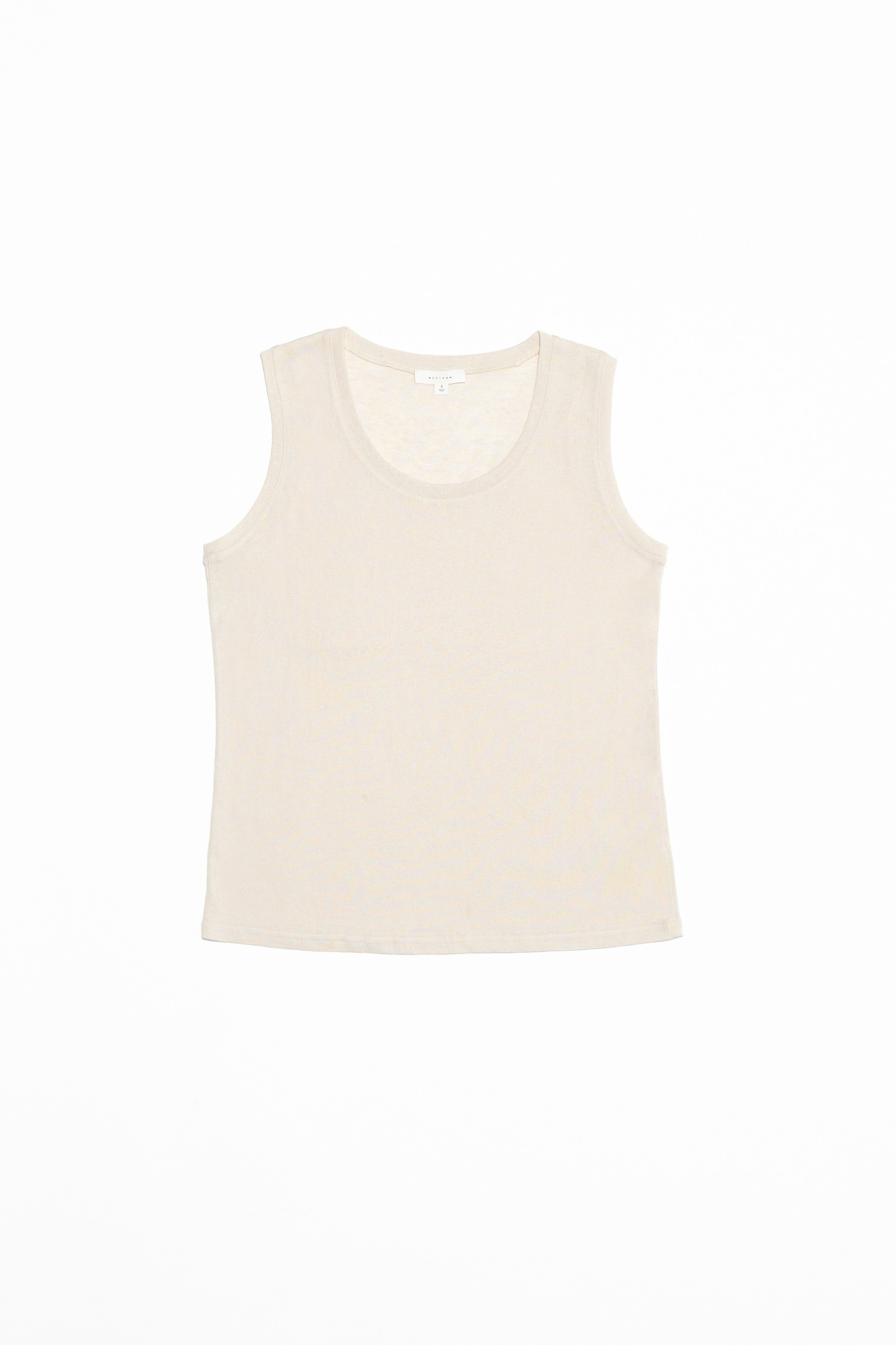 Heather Beige Cotton Tank Top
