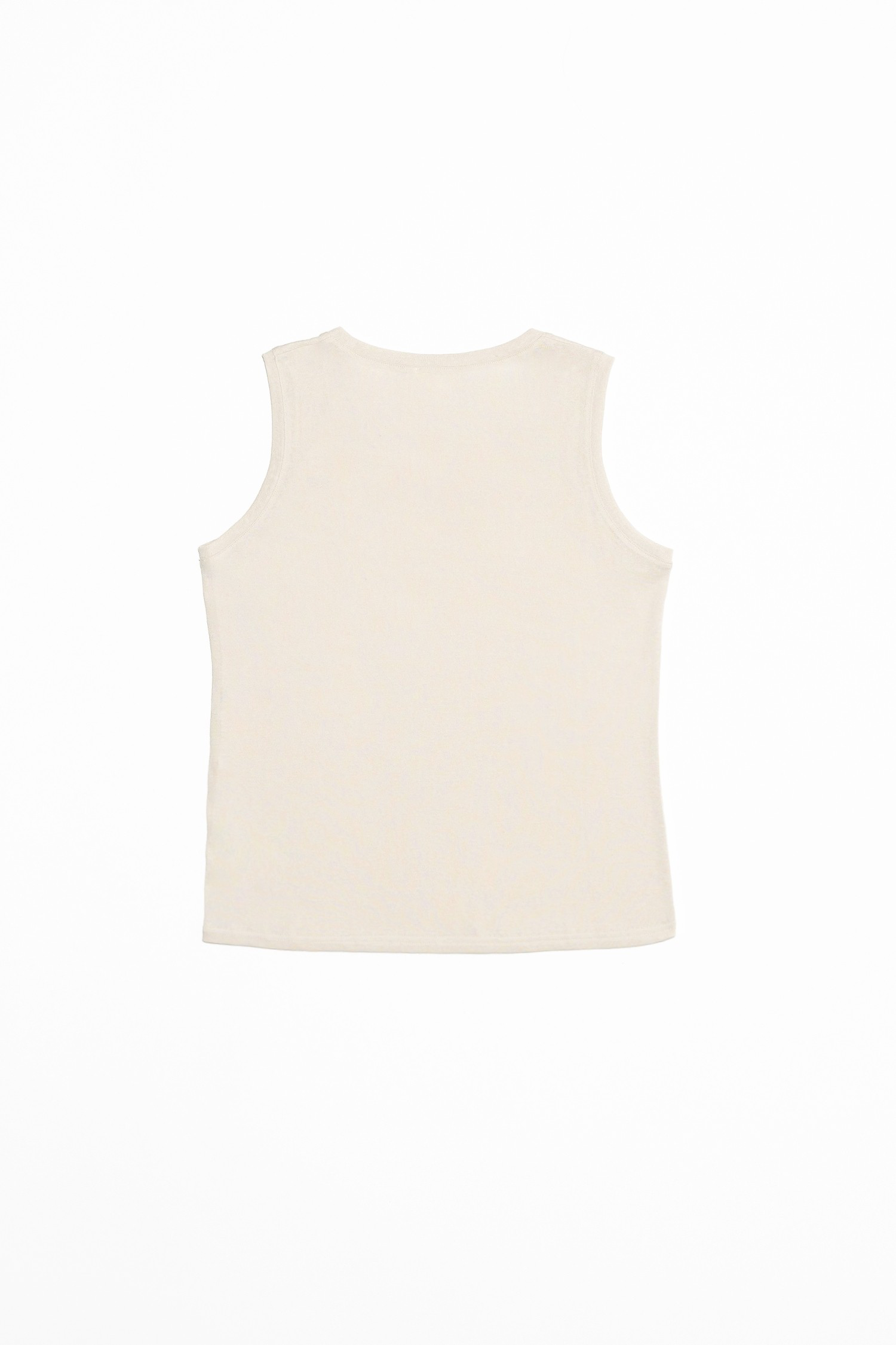 Heather Beige Cotton Tank Top