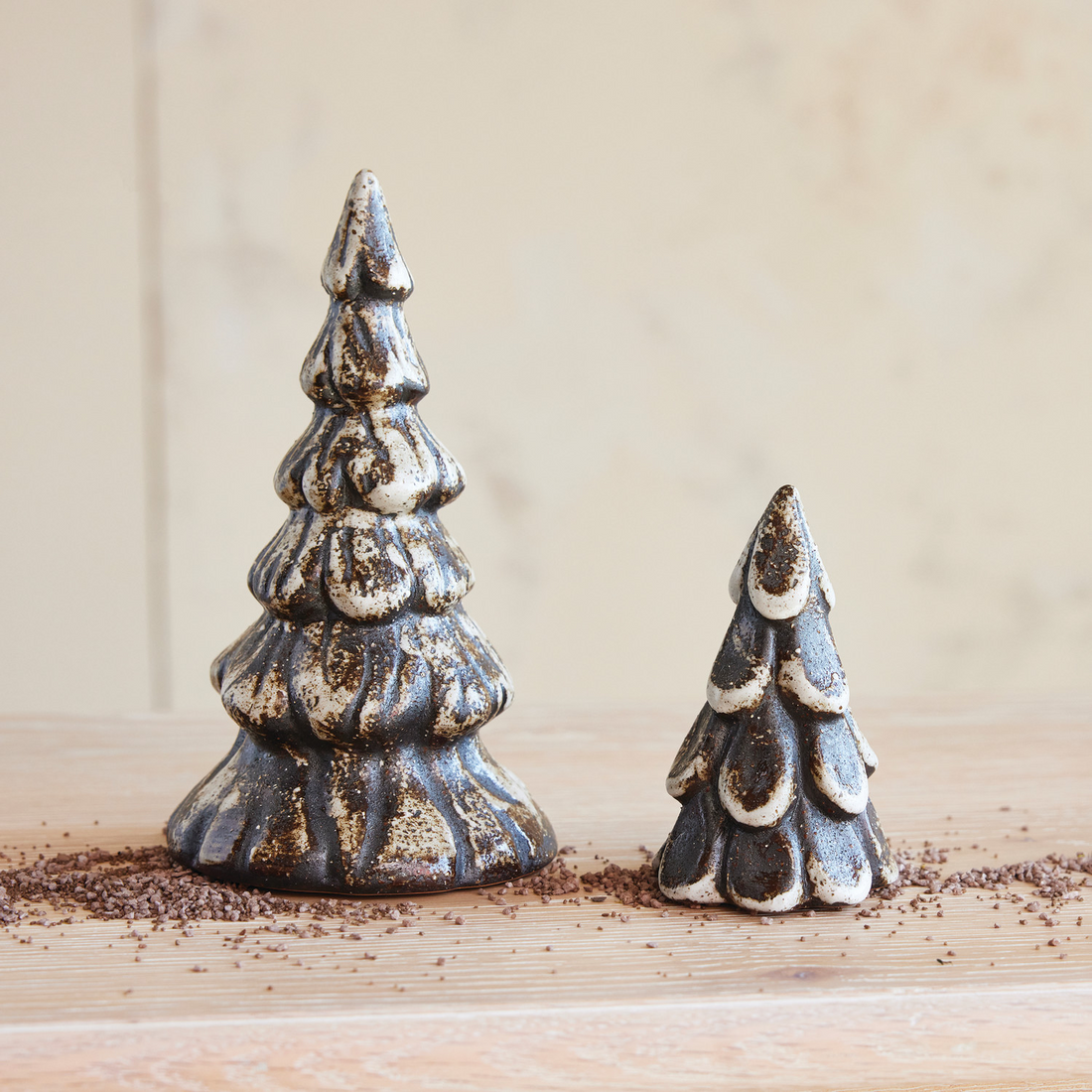 Matte Brown Reactive Glaze Stoneware Tree