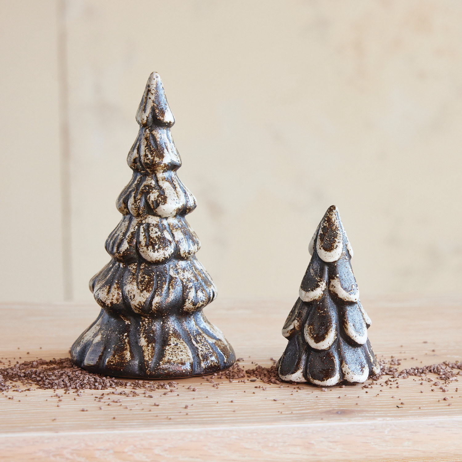 Matte Brown Reactive Glaze Stoneware Tree