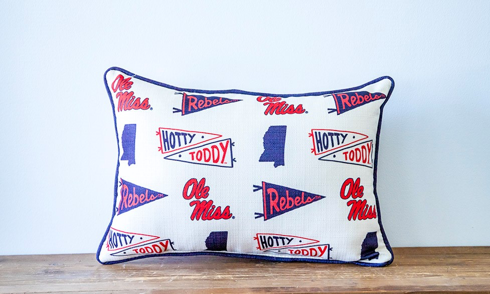Ole Miss Emblem Pillow