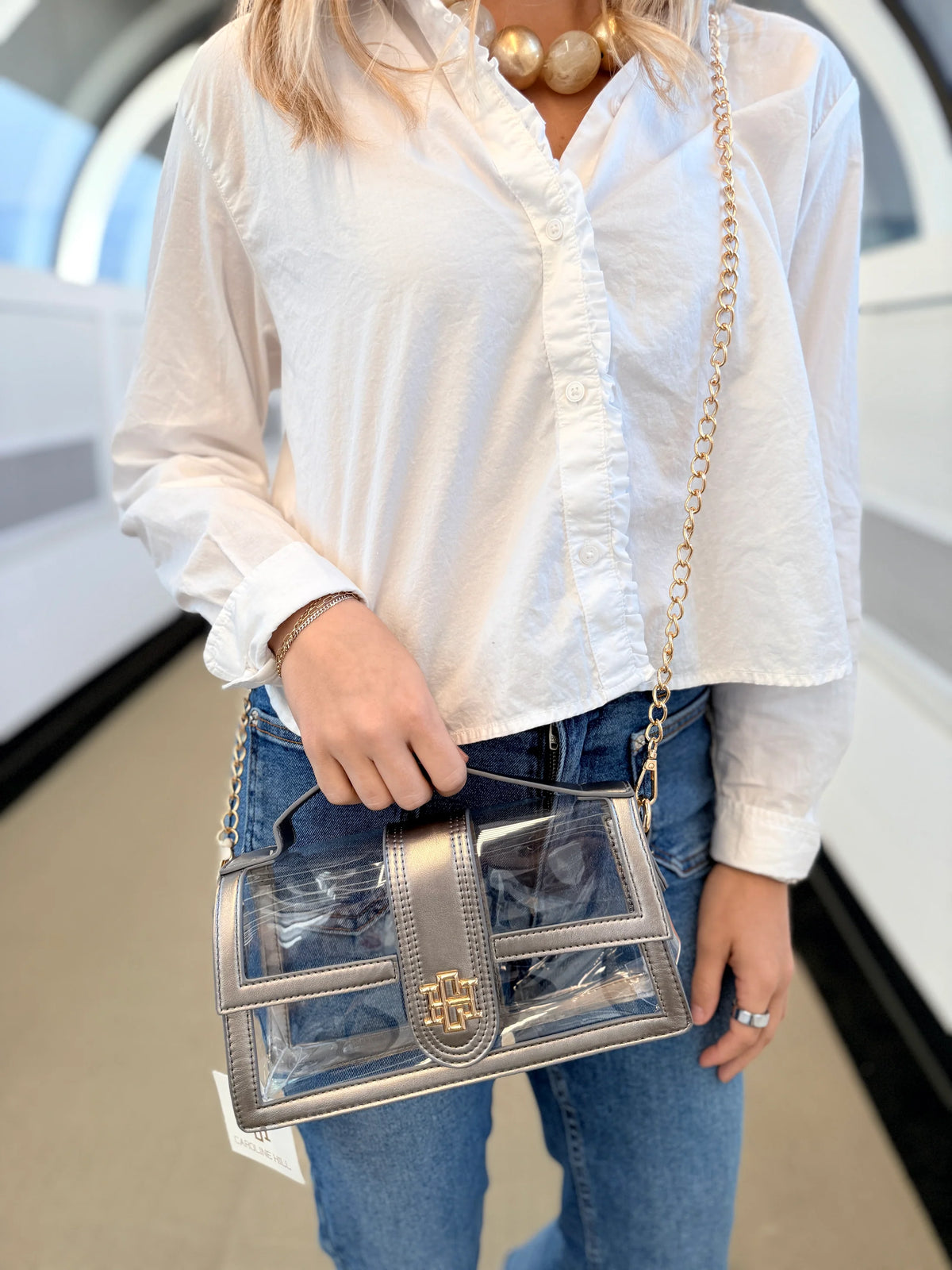 Leather Clear Bag