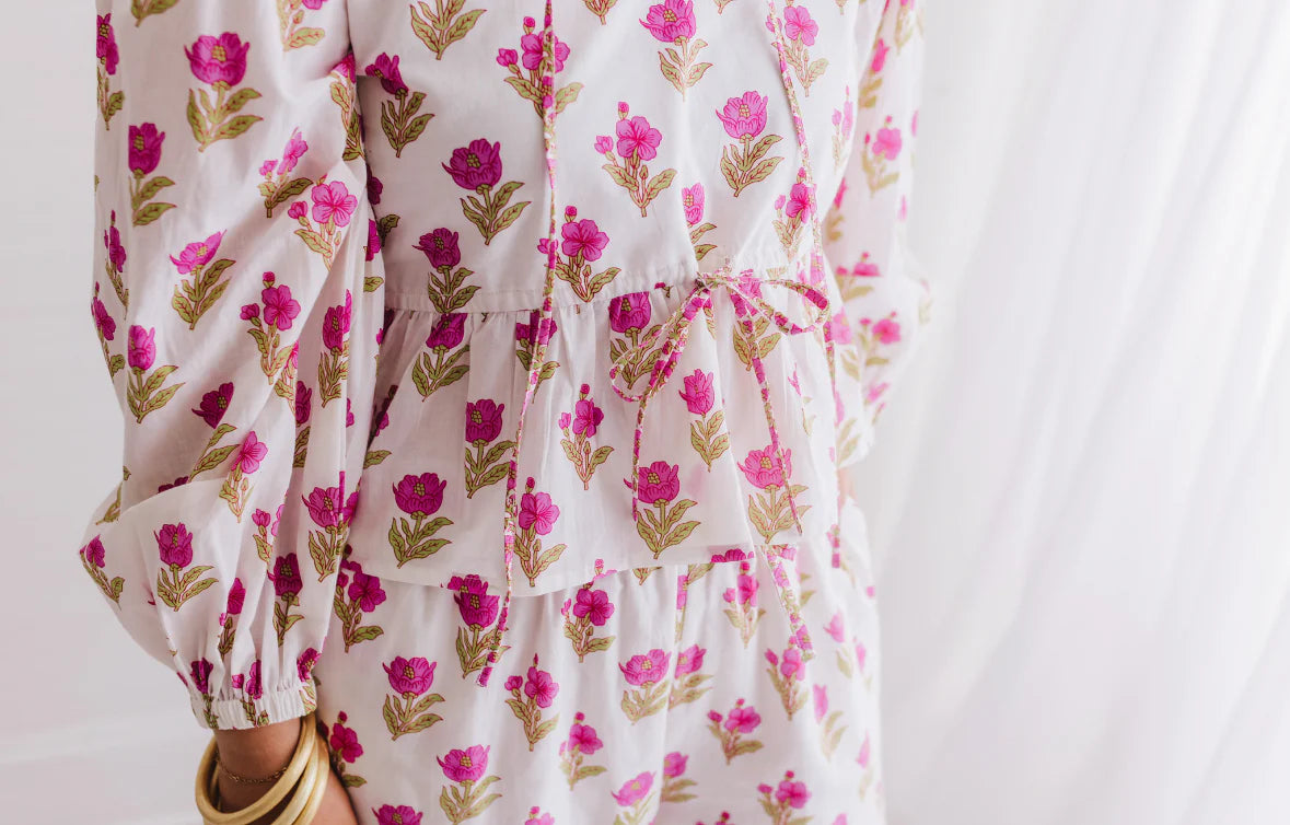 Magnolia Floral Two Piece Pajama Set