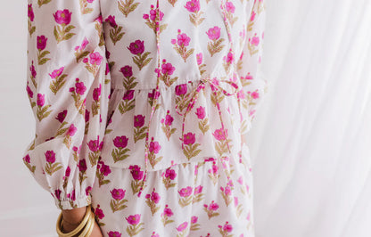 Magnolia Floral Two Piece Pajama Set