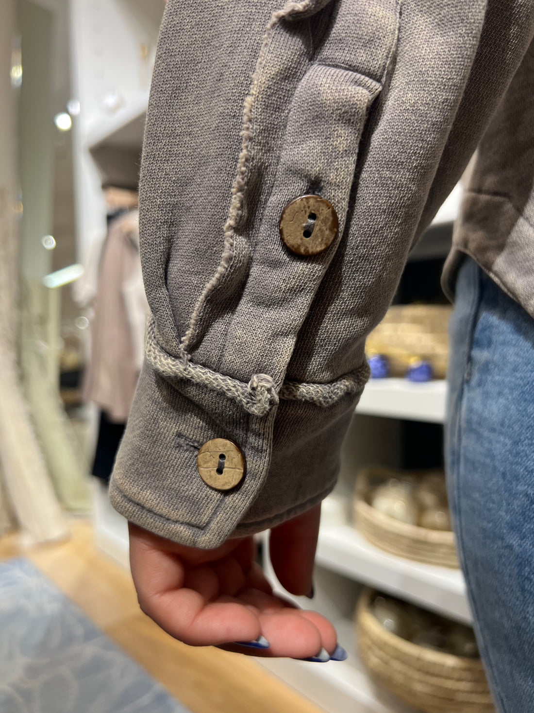 Color Wash Terry Anywhere Shacket