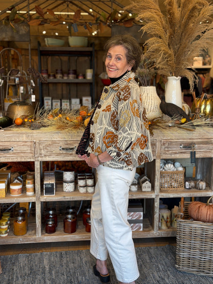 Abstract Autumn Botanical Jacket