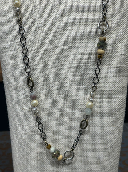 Pearl and Crystal Necklace