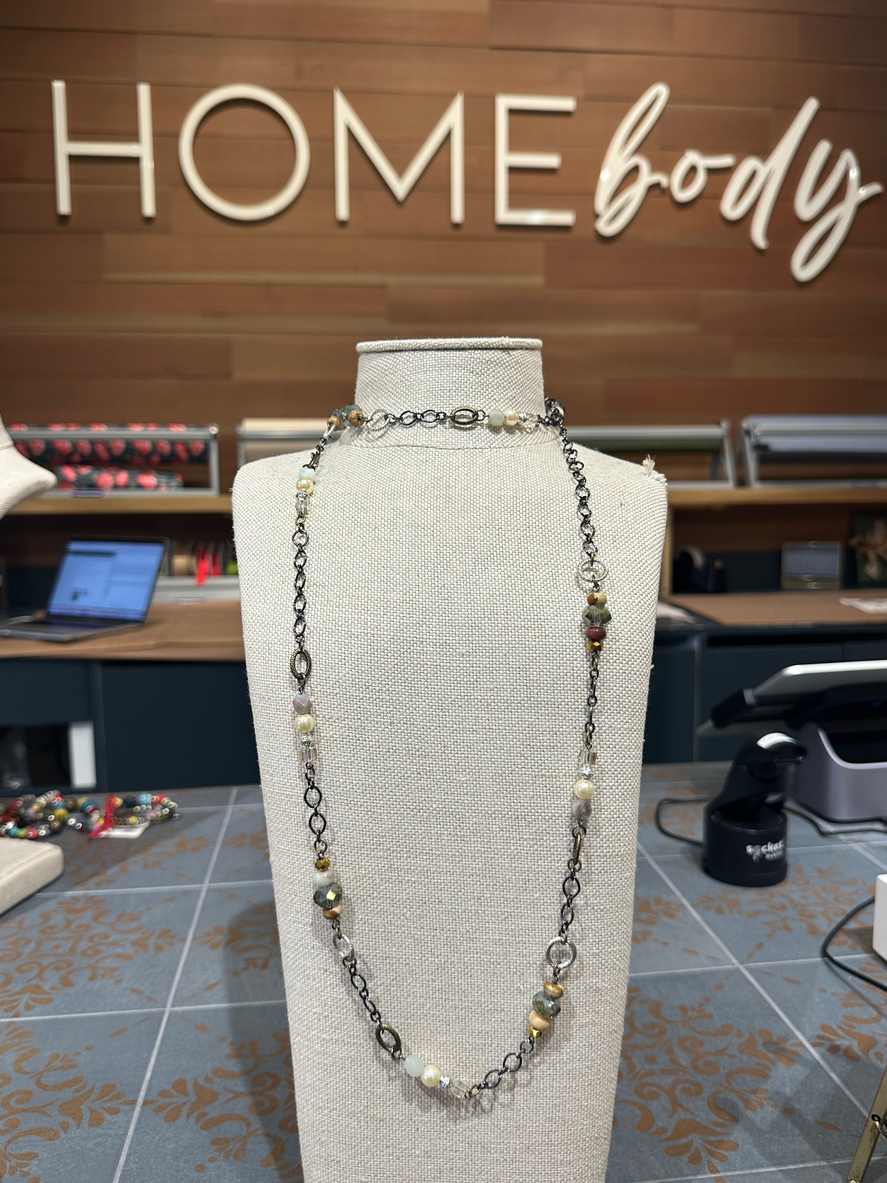 Pearl and Crystal Necklace
