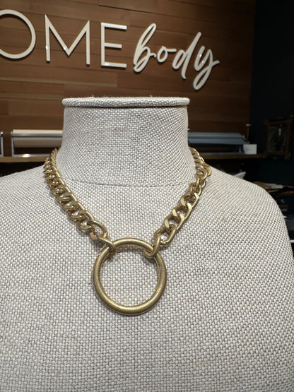 Gold Circle Necklace
