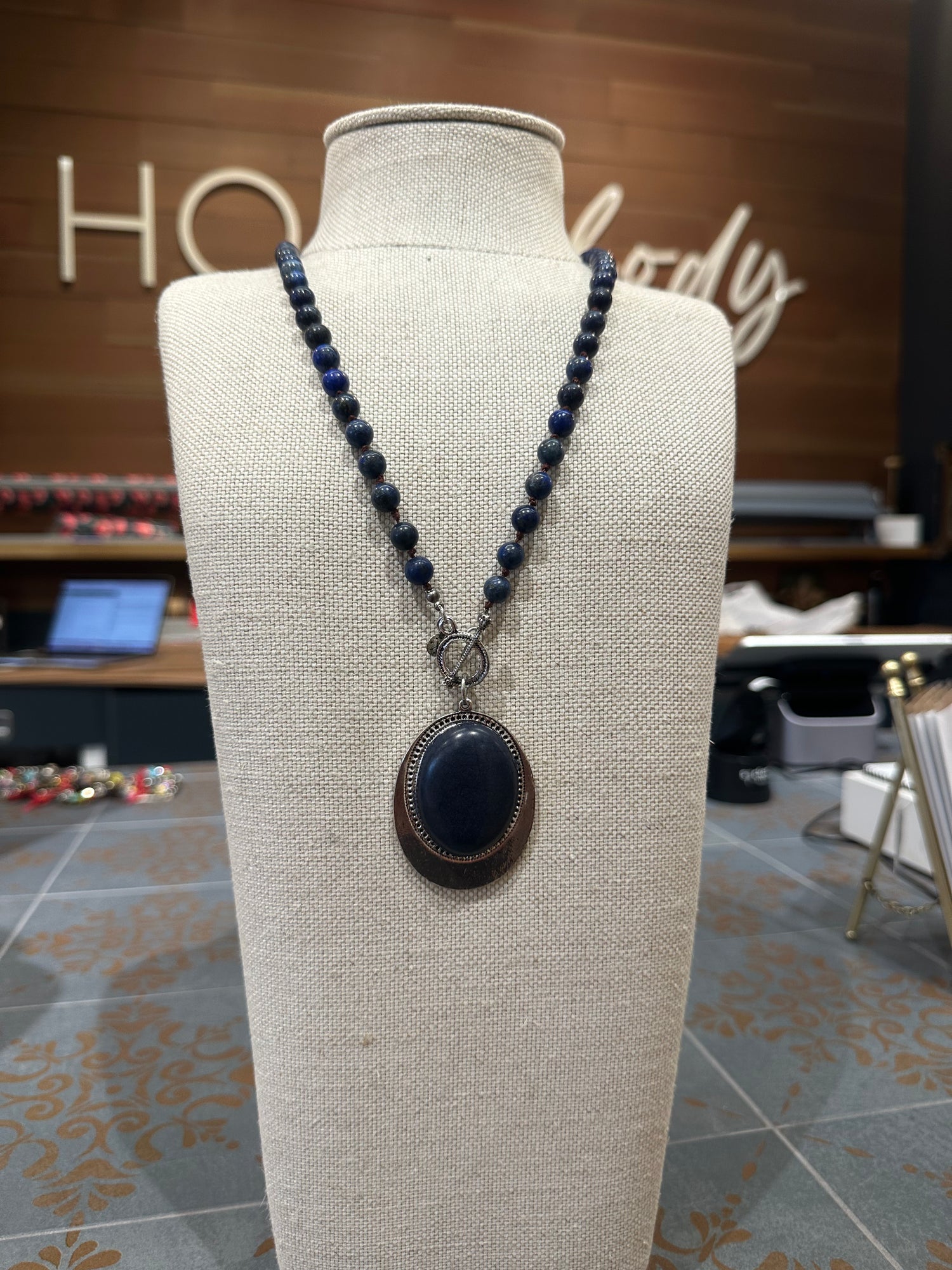 Blue Pendant Necklace