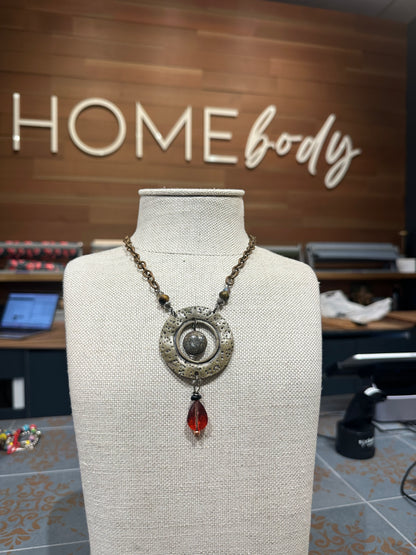 Bronze Circle Necklace