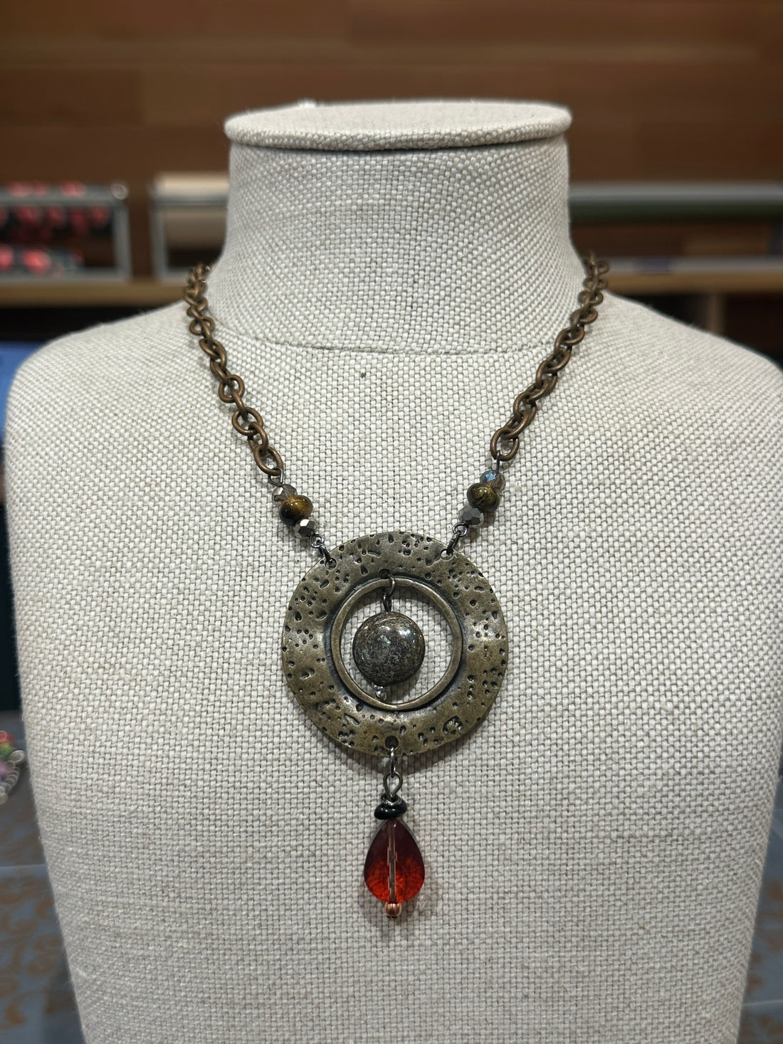 Bronze Circle Necklace